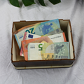 Sparbox offen mit Geld