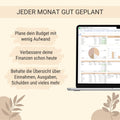 Digitaler Budgetplaner Features