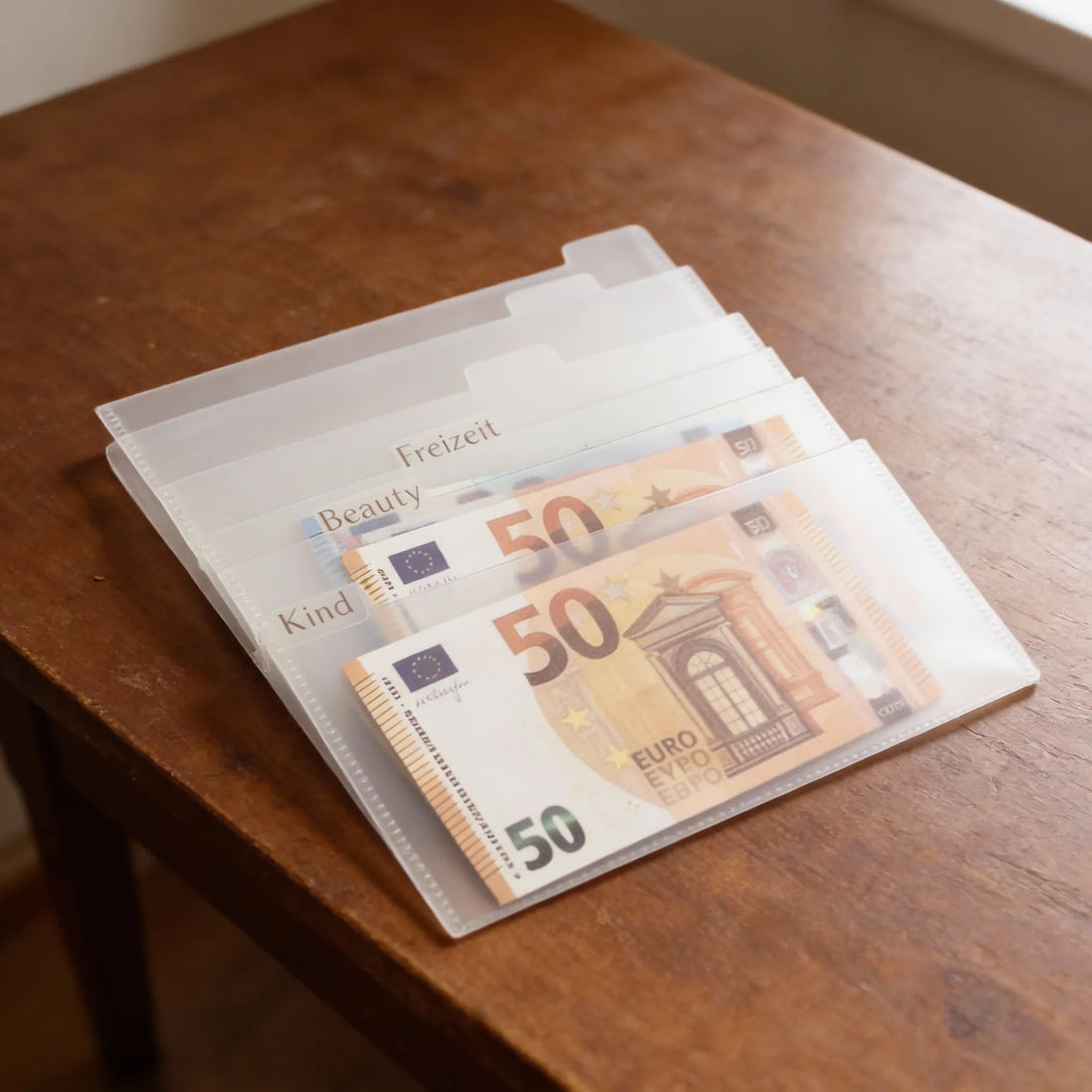 Budget Umschläge mit 6 Tabs (für Cash Stuffing Etui + Wallet)