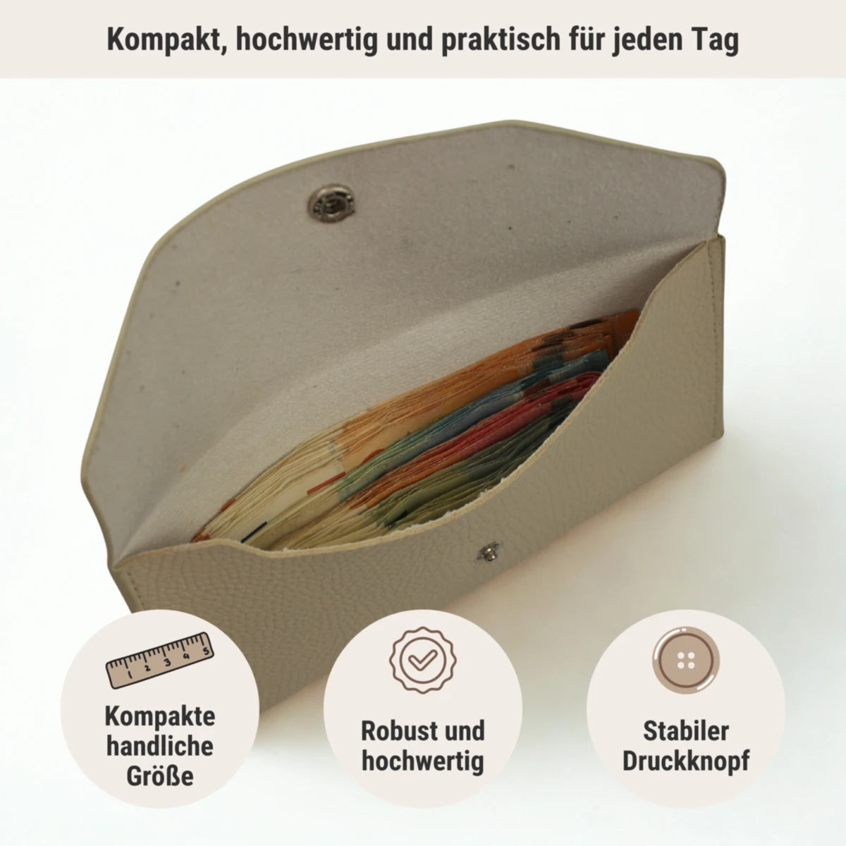 Cash Stuffing Etui In Use 2 Beige