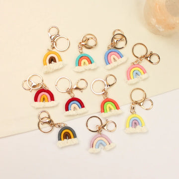Makramee Regenbogen Schlüsselanhänger für Budget Binder