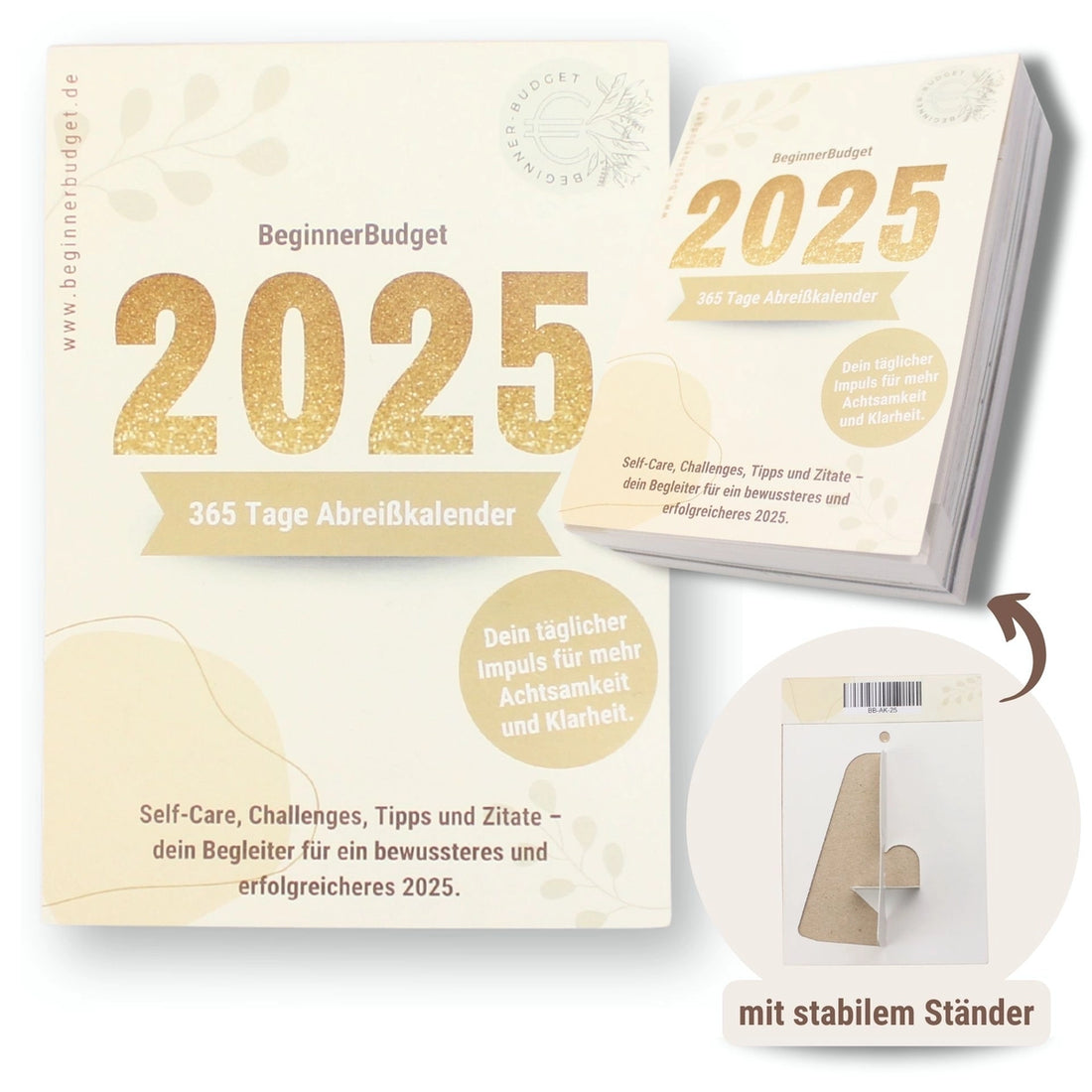 Abreißkalender 2025 - 365 Tage Achtsamkeit mit Spartipps